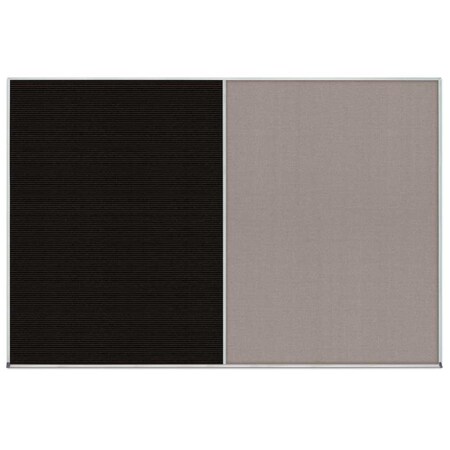 United Visual Products Enclosed Corkboard, 1 Door, 18"x24", 4" Fra UV3407-WHITE-BLACK